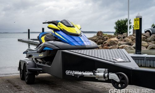 GFAB Alloy Black Single Sportski Trailer with Yamaha Waverunner FX Limited SVHO